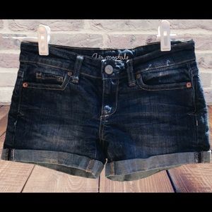 AEROPOSTALE Girl’s Midi Dark Denim Jean Shorts